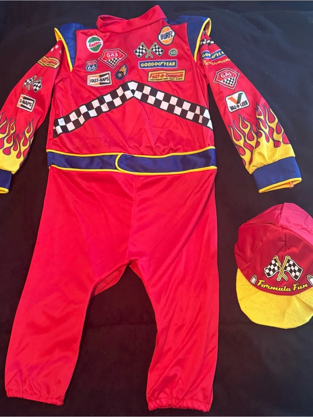 Burnin' Rubber Toddler Racing Driver Costume - Red